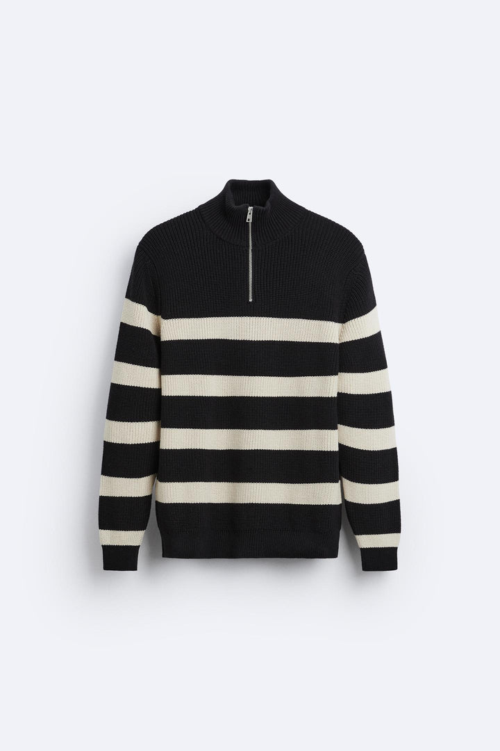 Old Money Wool Elegant Striped Sweater