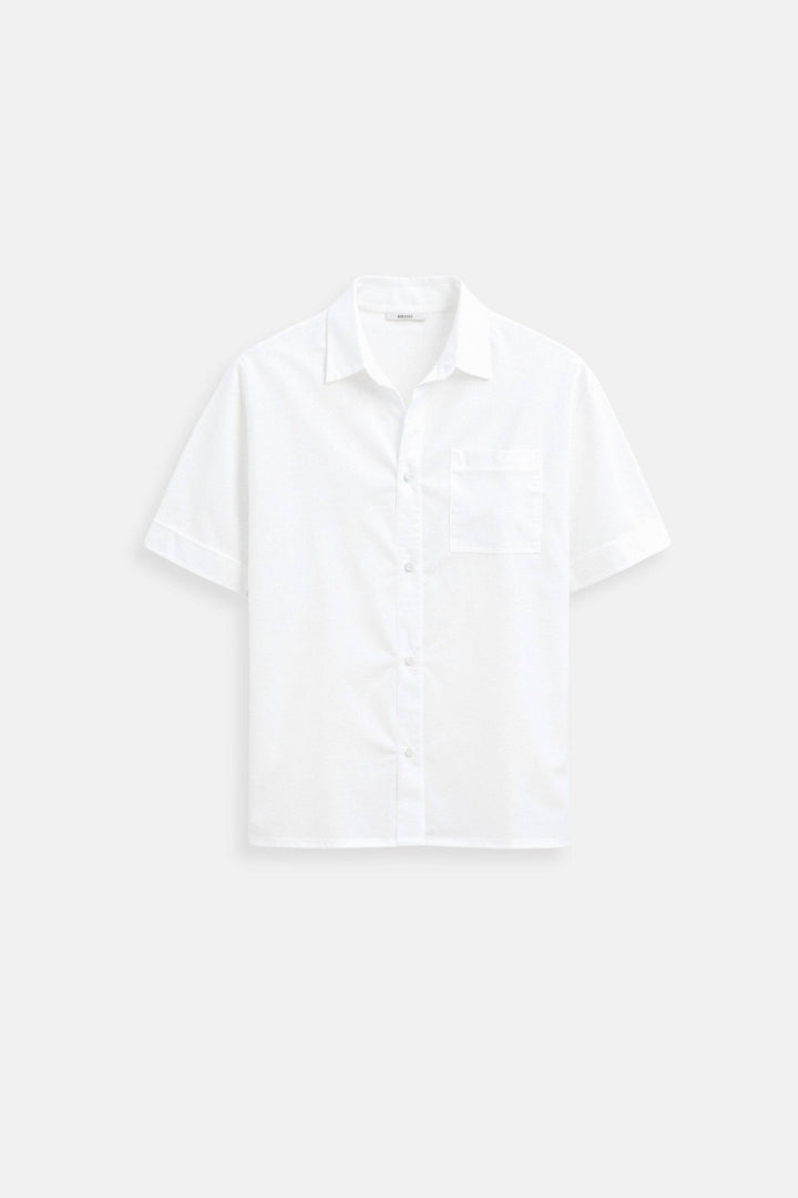 Old Money Short Sleeve Solid Button Front Shirt