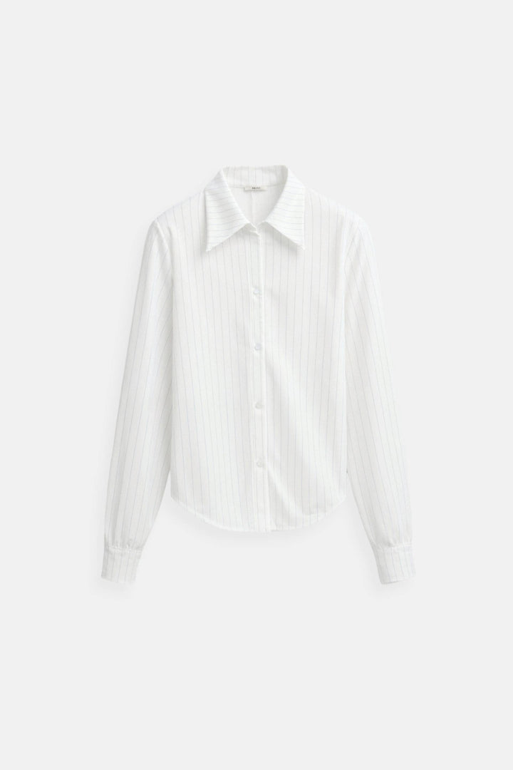 Old Money Elegant Striped Print Button Business Front Shirt