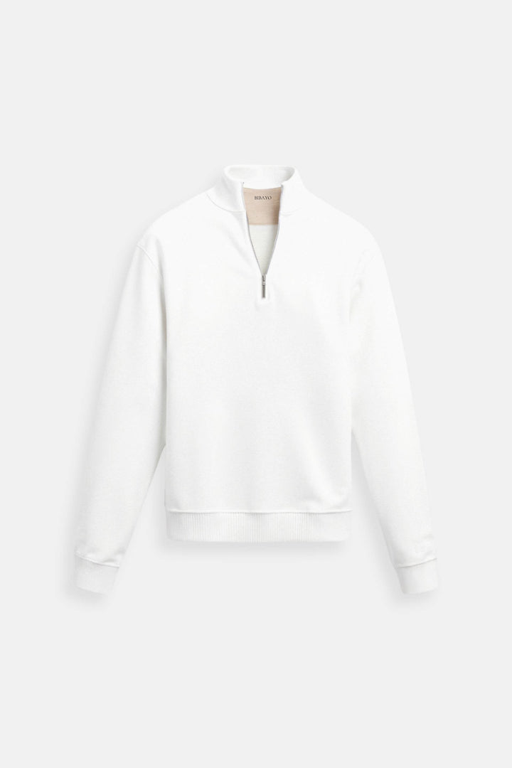 Old Money Classic Loose Solid Knitted Zip Pullover
