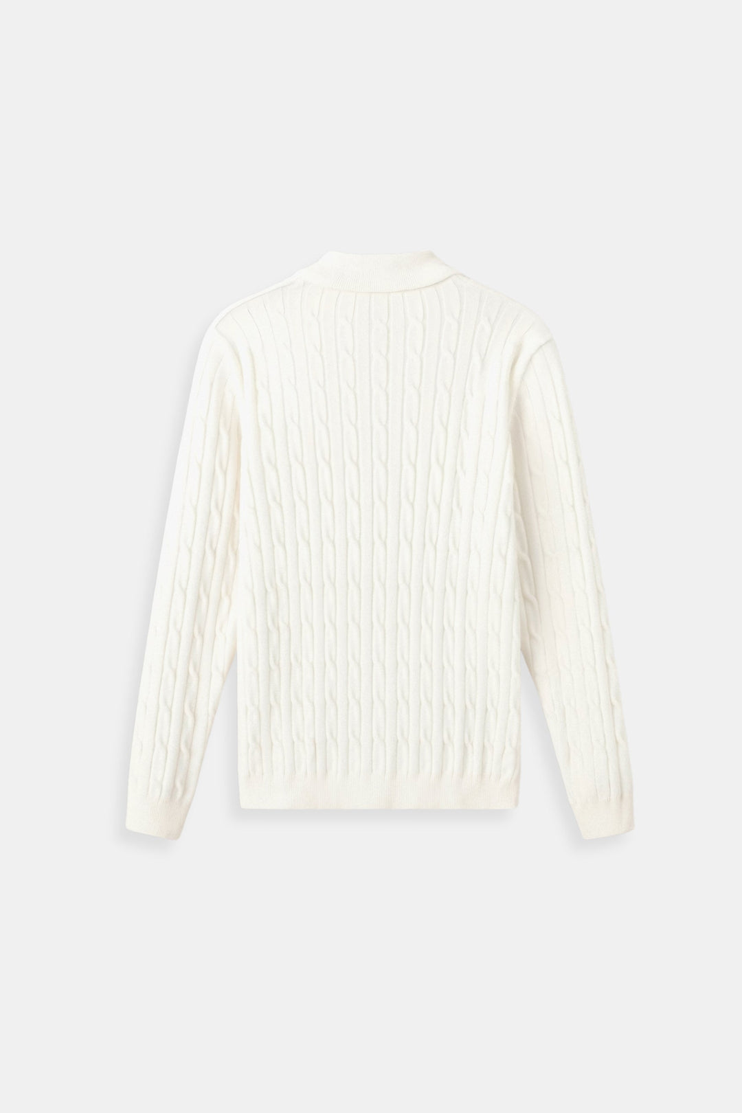 Smart Luxury Cable Knit Zip Sweater