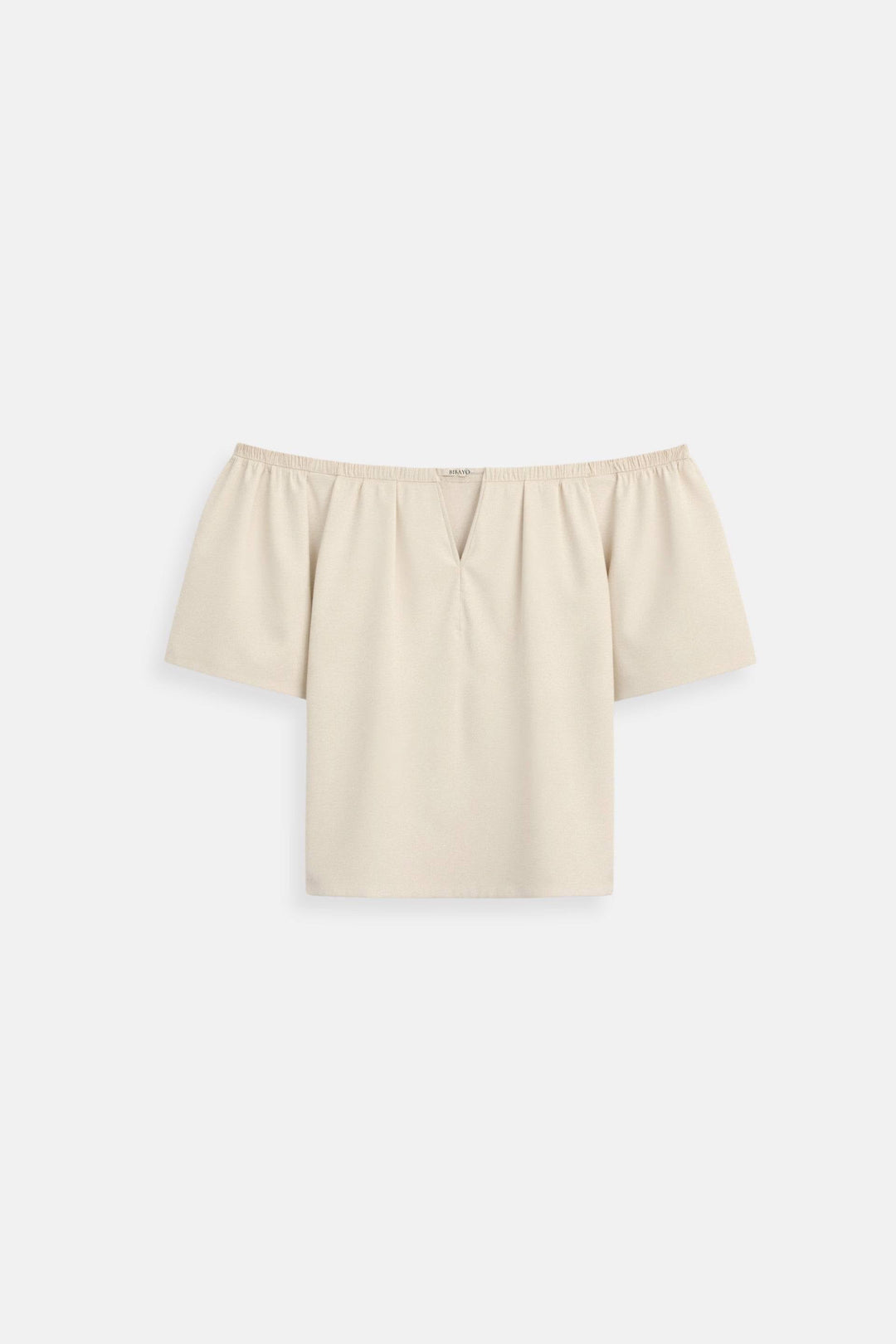Old Money Elegant Loose Solid Pleated Notch Neck T-shirt