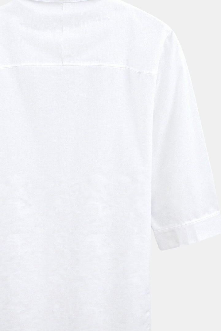 Old Money Short Sleeve Solid Button Front Shirt