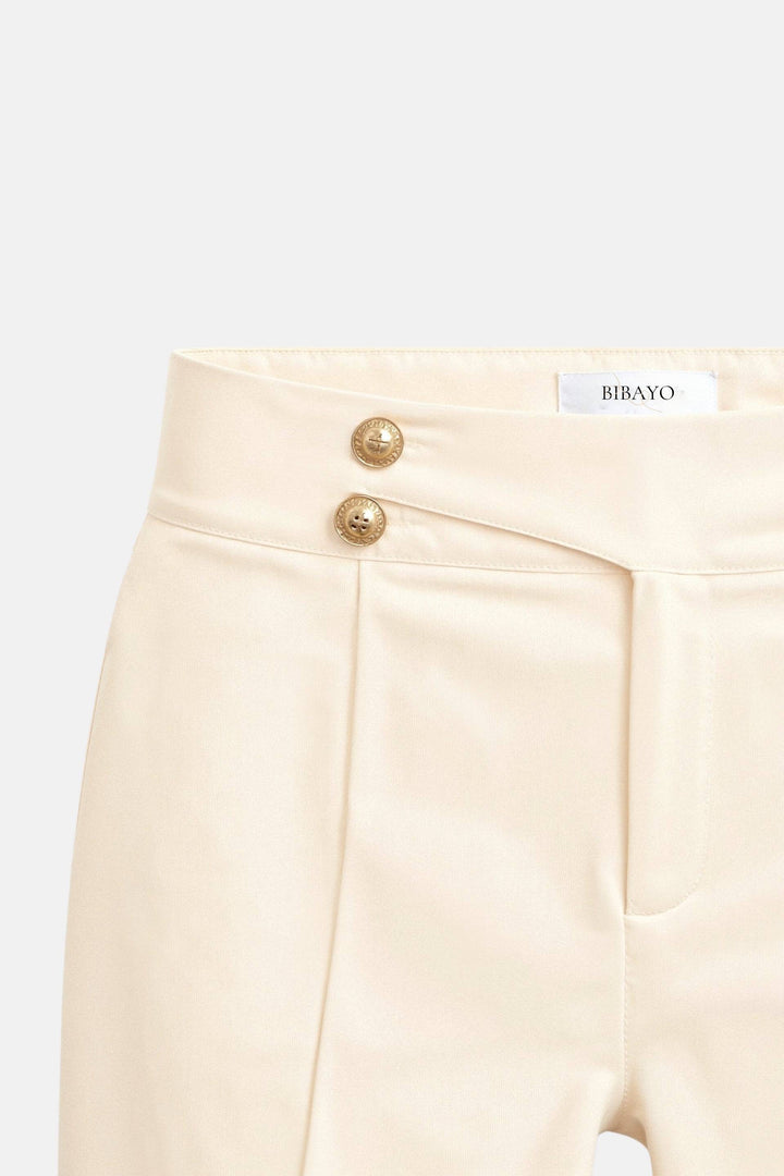 Old Money Elegant Ruched Summer Button Decor High-rise Shorts