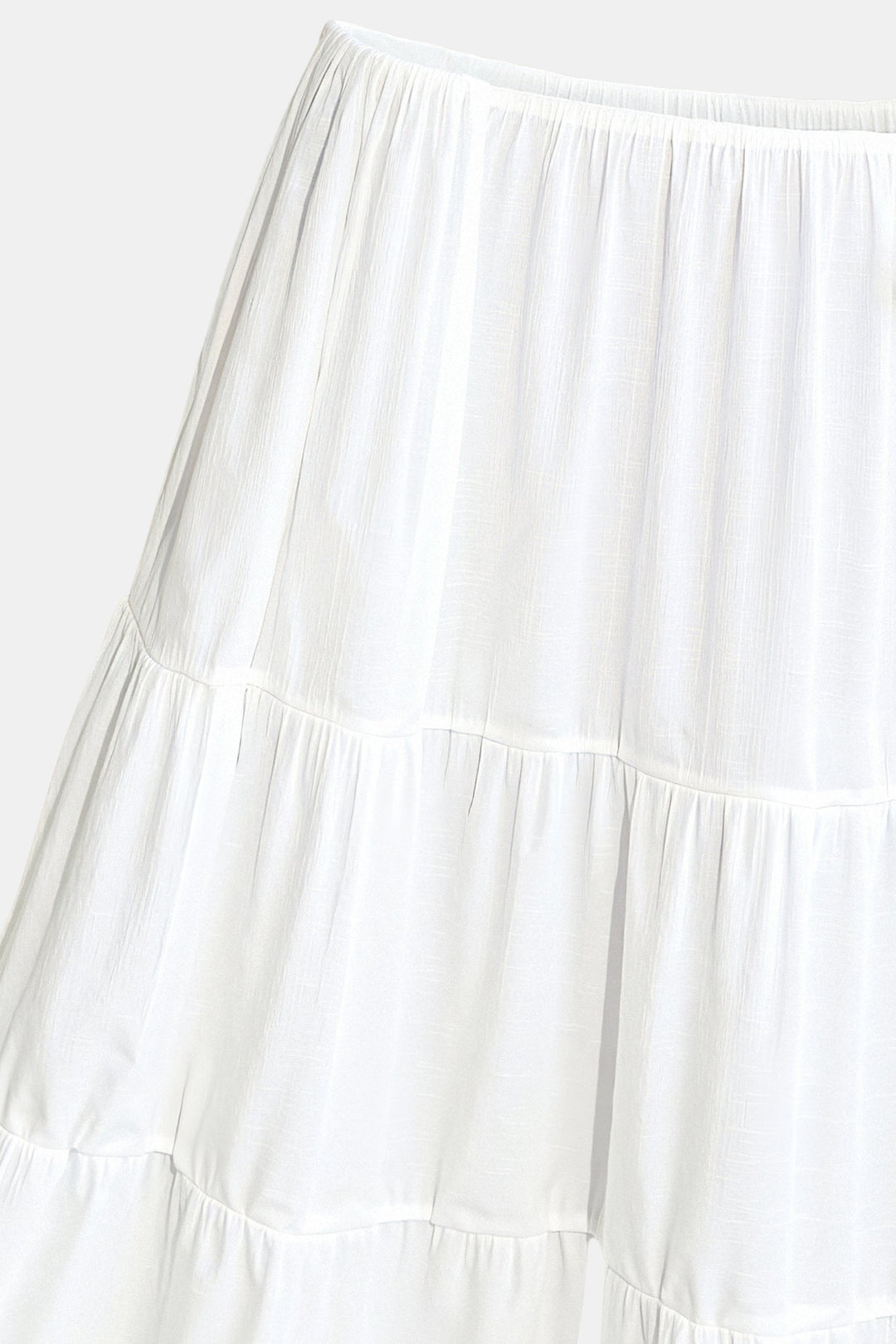 Old Money Solid Ruffle Hem Tie Skirt