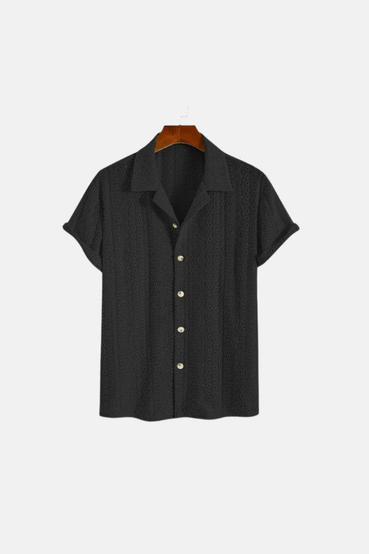 Old Money Patterned Classic Knitted Elegant Summer Polo Shirt