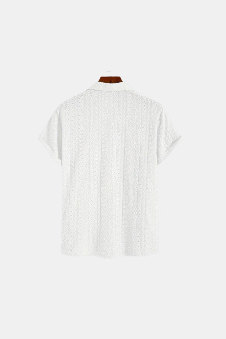 Old Money Patterned Classic Knitted Elegant Summer Polo Shirt