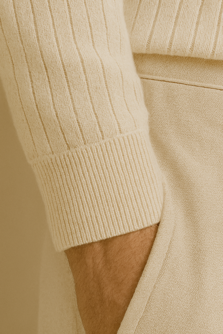 Old Money Striped Long Sleeve Polo T-Shirt