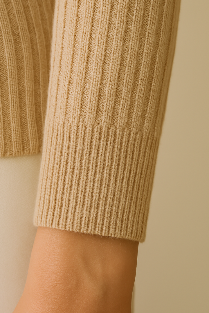 Old Money Knitted Woolen Slim Rib Knit Polo Sweater