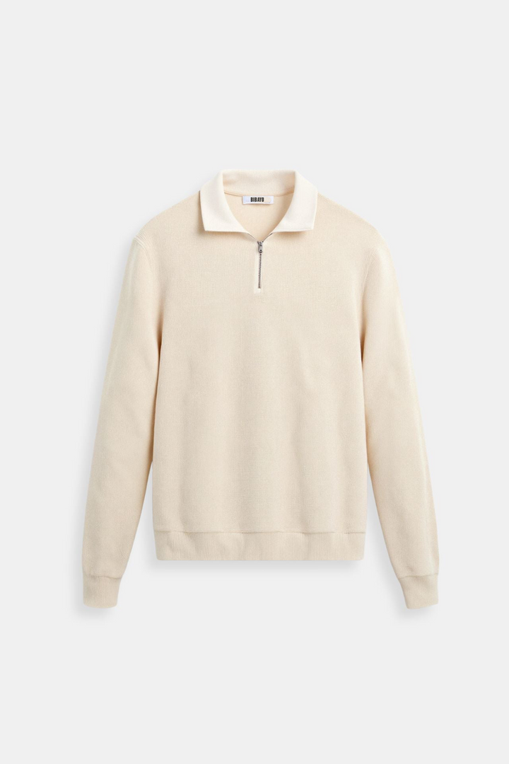 Old Money Classic Knitted Wool Zip Sweater